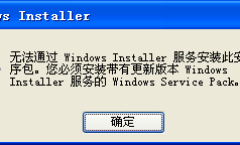 您必须安装带有更新版本windows installer服务的Windows Service Pack