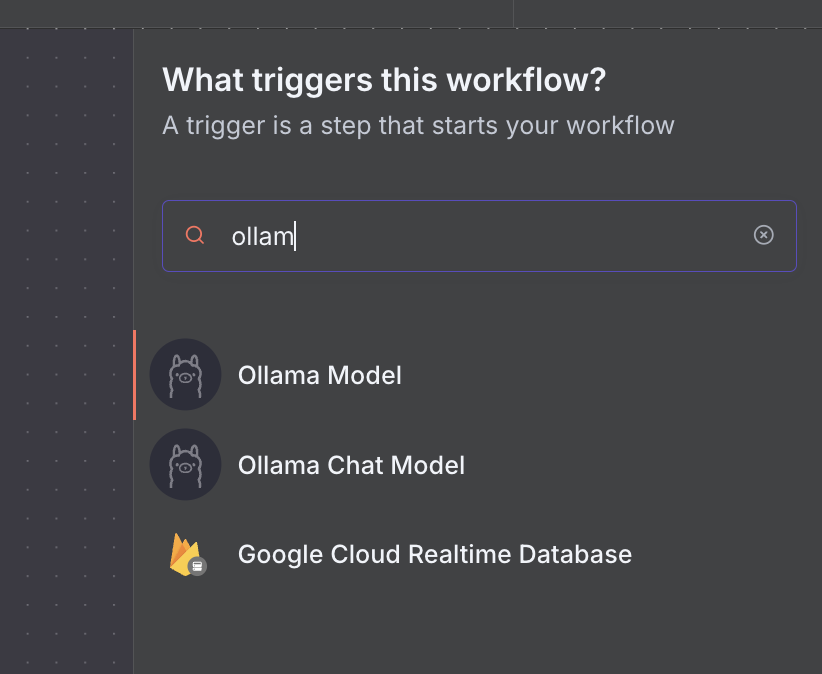 Ollamaノードで最初のステップを追加