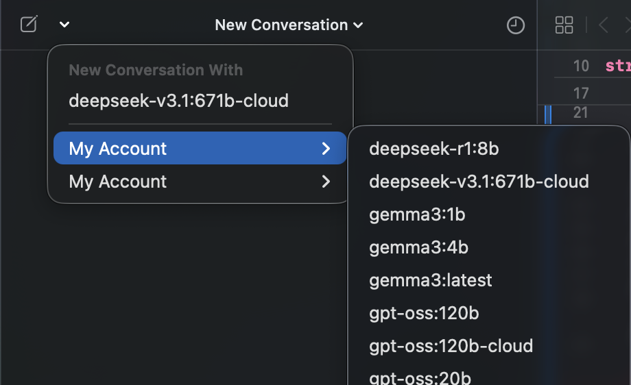 Xcode 設定画面